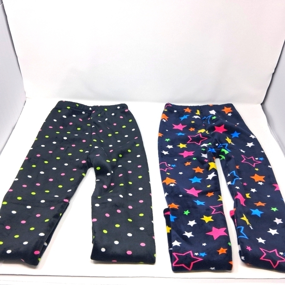Girl's Bundle NEW 2 Pair of Patterned Pajama Pants    Size 6-7